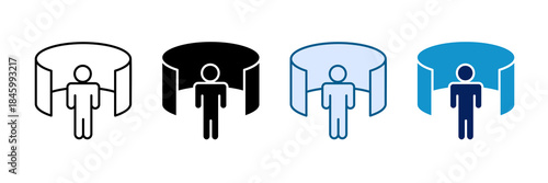 Virtual Reality Icon Set Multiple Style Collection
