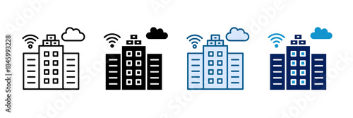 Smart City Icon Set Multiple Style Collection