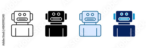 Robotics Icon Set Multiple Style Collection
