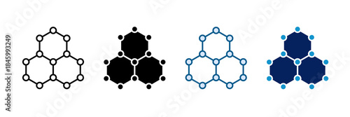 Nanotechnology Icon Set Multiple Style Collection