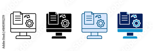 Natural Language Processing Icon Set Multiple Style Collection