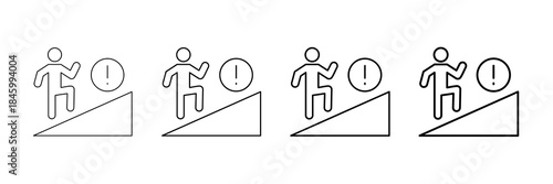 Effort Icons Vector Set In Different Stroke Line Style