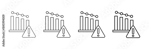 Failure Icons Vector Set In Different Stroke Line Style