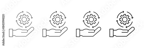 Embrace Change Icons Vector Set In Different Stroke Line Style
