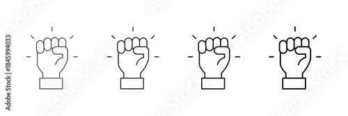 Grit Icons Vector Set In Different Stroke Line Style