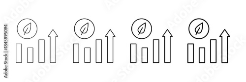 Ethical Investment Icons Vector Set In Different Stroke Line Style