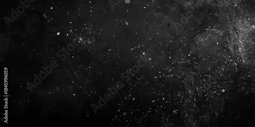 Abstract starfield light with bright blue rain drops on a dark black background, like a cosmic winter sky