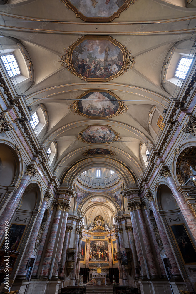 Naklejka premium Interior of the Basilica of St. Alexander - Bergamo, Italy