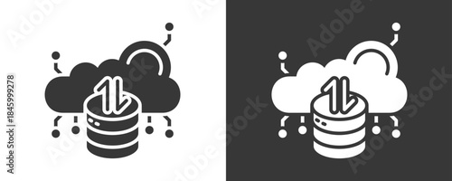 Big Data Icon Set Vector Collection Isolated In Black And White
