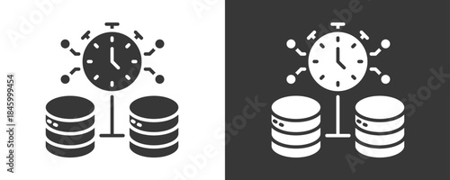 Latency Icon Set Vector Collection Isolated In Black And White