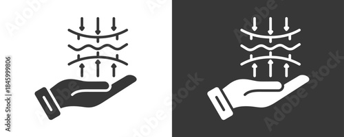 Elasticity Icon Set Vector Collection Isolated In Black And White
