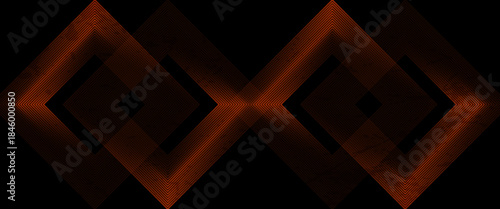 Futuristic design dark black background with orange arrow geometric 3D background overlap pattern layer on dark background. Eps10 vector