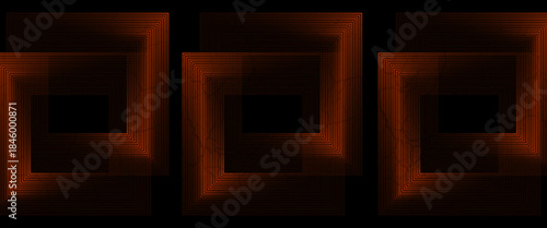 Futuristic design dark black background with orange arrow geometric 3D background overlap pattern layer on dark background. Eps10 vector