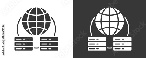 Cdn Icon Set Vector Collection Isolated In Black And White