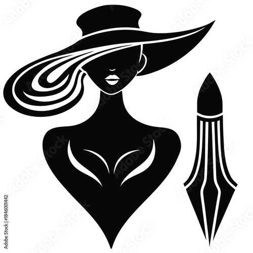 Vibrant gradient silhouette of a woman's profile, a modern graphic symbolizing style, beauty, and self-expression.
