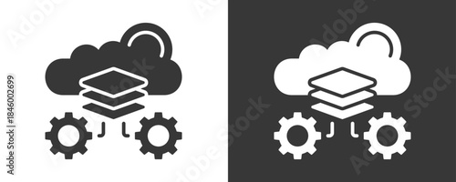 Paas Icon Set Vector Collection Isolated In Black And White