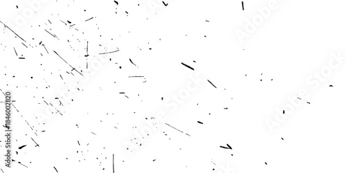 A grunge black ink splat background featuring a textured paint splash pattern with liquid droplets and a flying bird flock silhouette for a creative nature illustration