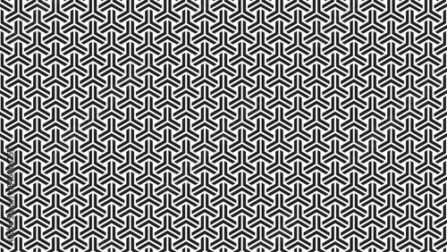 組亀甲文様（背景透過・モノクロ）