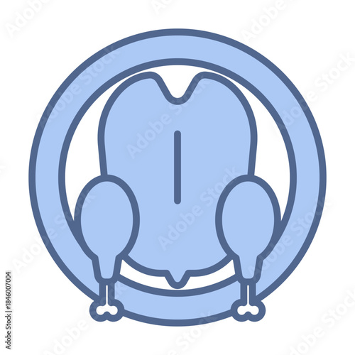chicken blue icon