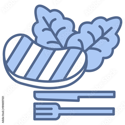 steak blue icon