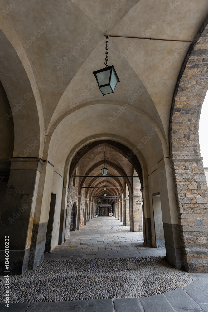 Fototapeta premium Portico of the Civic Archaeological Museum - Bergamo, Italy