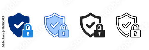 Protection Icon Flat Style Vector Illustration
