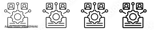 Teamwork Management Icon Set Different Style Collection