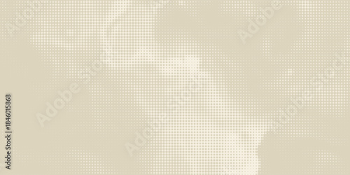 Retro beige halftone paper texture. Vintage craft ecru wallpaper with speckles, flecks, particles. Light cream grunge grain overlay background. Dirty dotted and specked canvas backdrop. Vector
