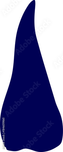 Incisor tooth silhouette vector. incisor teeth glyph icon. Illustration of an anatomically accurate black human molar tooth with white background. 