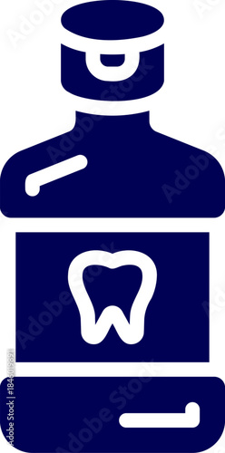 Silhouette of Mouth wash. Vector of mouth wash, rinsing mouth, mouthwash bottle. Solid style Mouth wash icon. A bottle of refreshing mouthwash  for dental care and oral hygiene. dental care mouthwash 