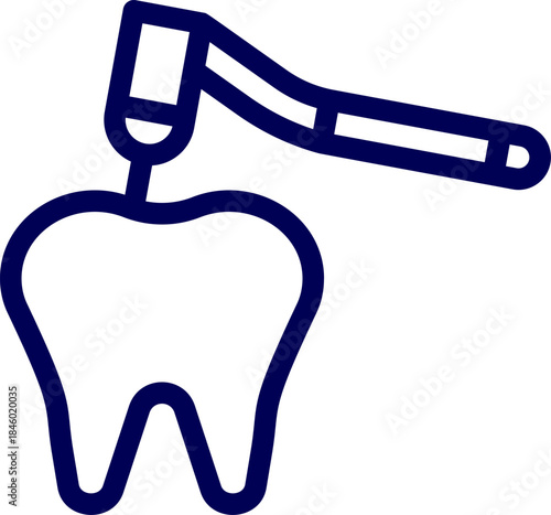 Tooth Filling vector illustration. Icon of Tooth drilling. Tooth Drilling Icon Style. Tooth Drilling Vector Icon. dental drill tooth icon sign vector. Tooth Drilling Line Color Icon. 