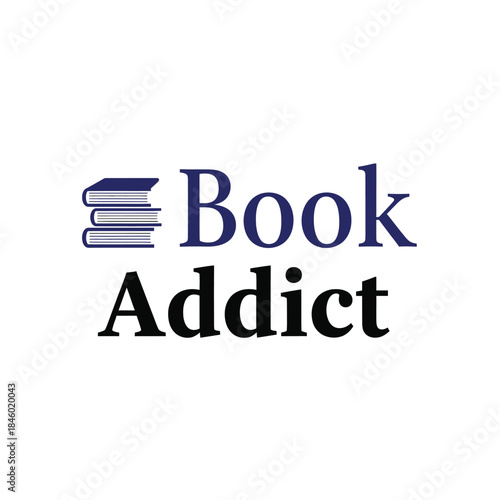 Book addict typography t-shirt design
