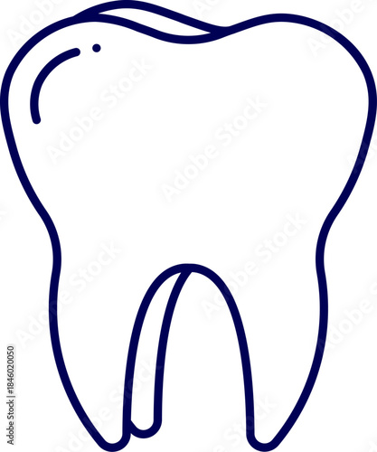 Vector tooth icon. Tooth flat vector icon. tooth isolated on white background. Dental icon. Teeth in flat and linear design.