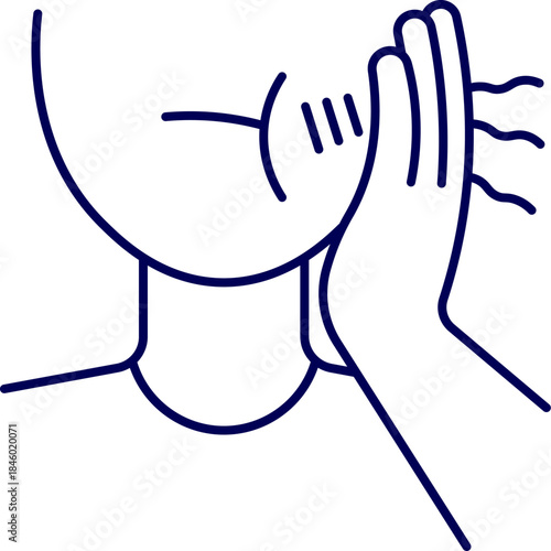 Tooth pain vector. Teeth Pain, Oral Problem Pictogram. Dental cavity pain tooth decay illustration. painful tooth dental health icon. young woman suffer from toothache need urgent dental treatment. 