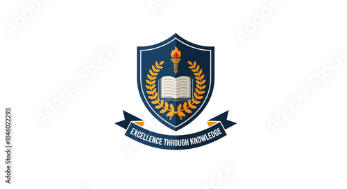 Modern Academy Logo Design – Educational Institution Symbol for High School and University Branding