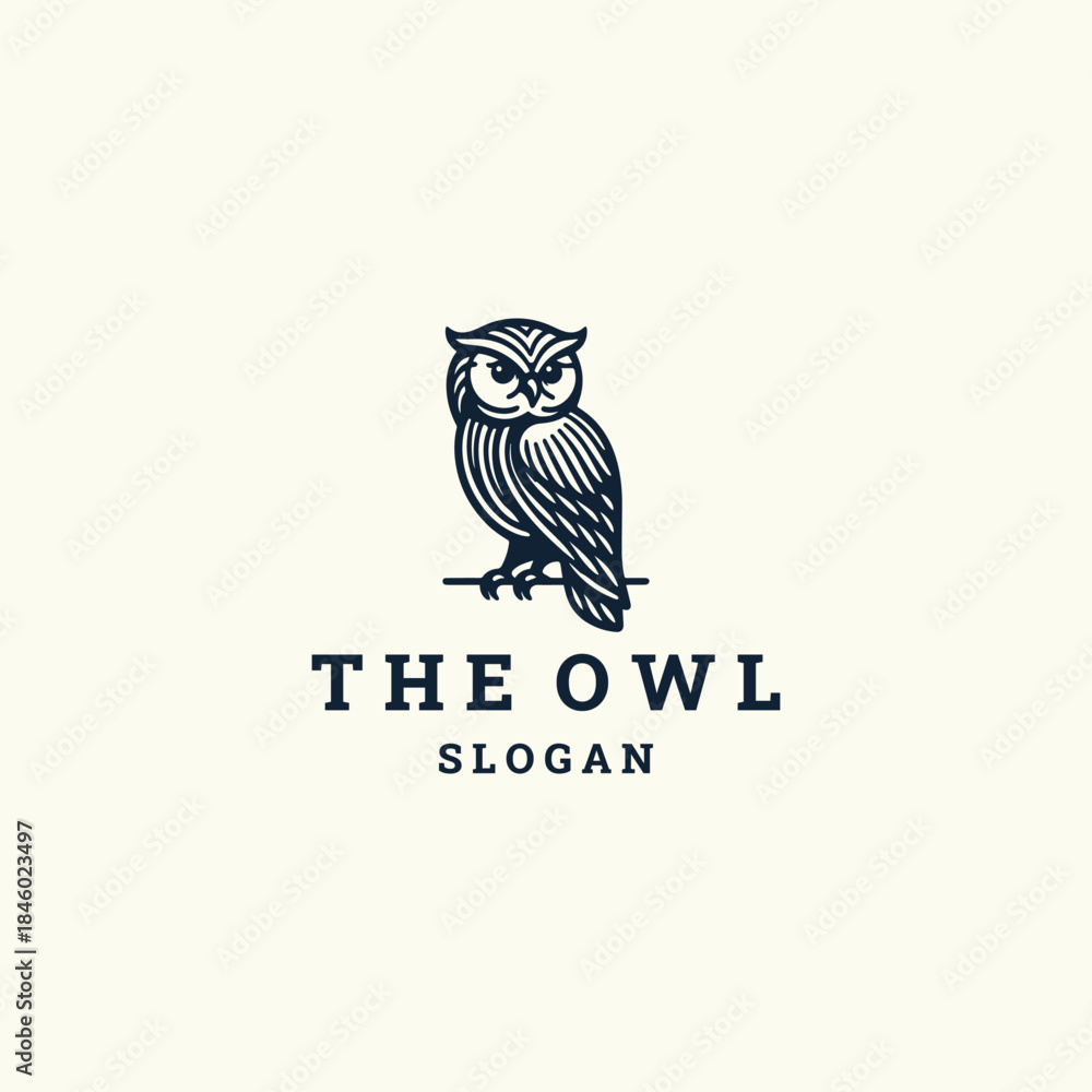 Fototapeta premium Owl logo design template vector illustration