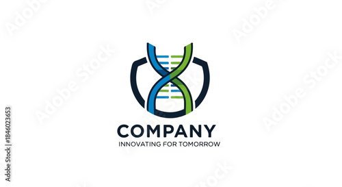 DNA Helix Logo Design – Biotechnology, Pharmaceutical, and Medical Research Company Branding