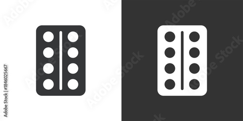 Round Tablets icon. Solid glyph series icon