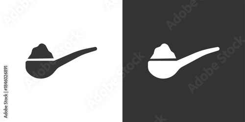 Measuring Spoon for Powder icon. Solid glyph series icon