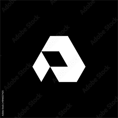 A strong, geometric Letter A logo using interlocking shapes. Best for engineering or construction firms that value precision and structural integrity.