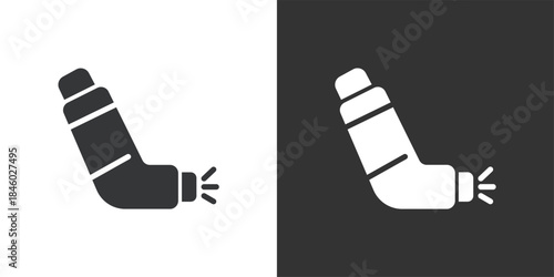 Asthma Inhaler icon. Solid glyph series icon