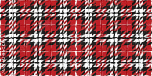 A vibrant red plaid pattern featuring black and white accents, perfect for a cozy autumn vibe.