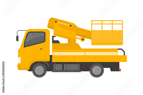 高所作業車,フラットイラスト