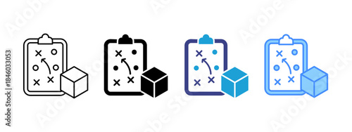 Product Strategy icon set multiple style collection