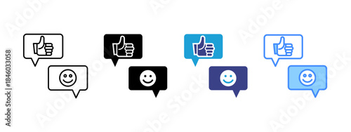 Feedback icon set multiple style collection