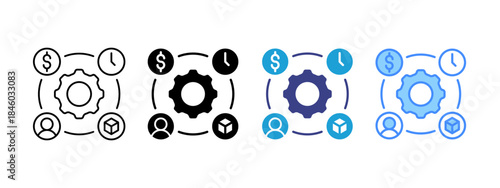 Resource icon set multiple style collection