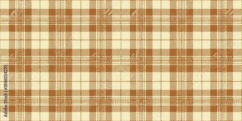 Brown plaid pattern with cream background, perfect for autumn-themed designs and textiles.