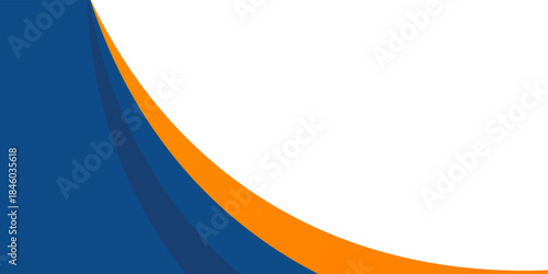 Abstract blue and orange business wave banner background. with a modern concept style