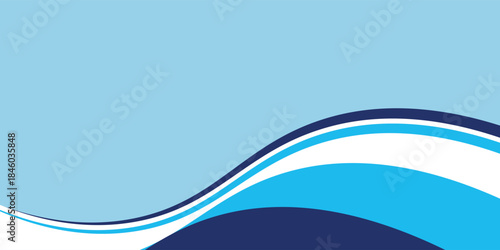 Abstract sea waves layered vector background illustration and sea beach vector illustration. modern design