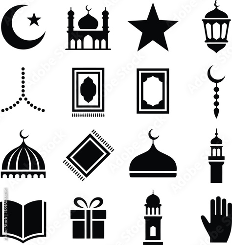 Islamic and Religious Icons Collection crescent moon